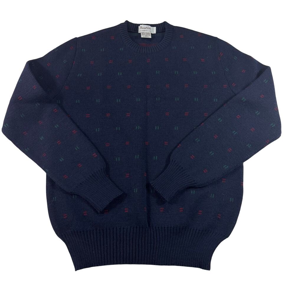 Vintage Marshall Field’s 100% Pure Wool Sweater, Navy Blue Men’s S/M
